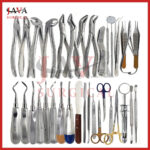 74 Pcs Oral Dental Surgery Extracting Elevators Forceps Instrument Kit