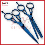Suvorna Professional Blue Titanium Barber Scissors 5.5 Razpro Hair Scissors